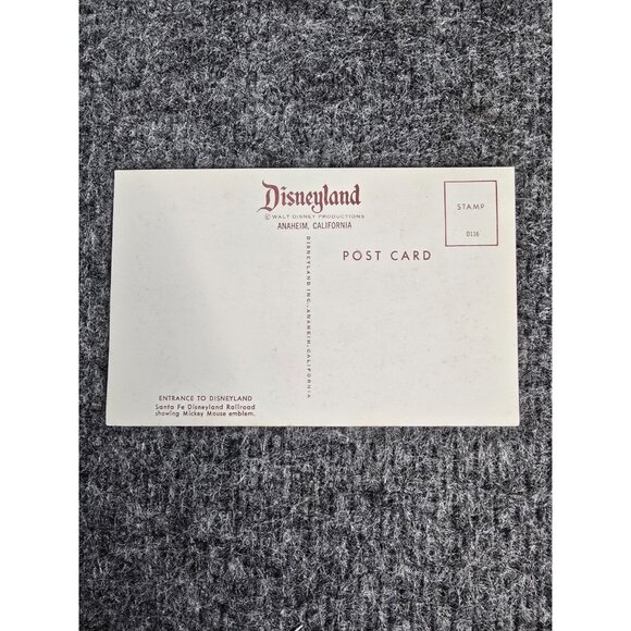 Postcard Disney Disneyland CA California Entrance Train Theme Park Travel - Picture 2 of 4